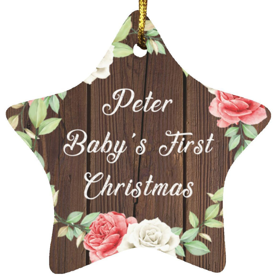 Peter Baby's First Christmas - Star Ornament A