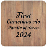 First Christmas As Family Of Seven 2024 - Drink Coaster C