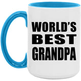 World's Best Grandpa - 15oz Accent Mug Blue