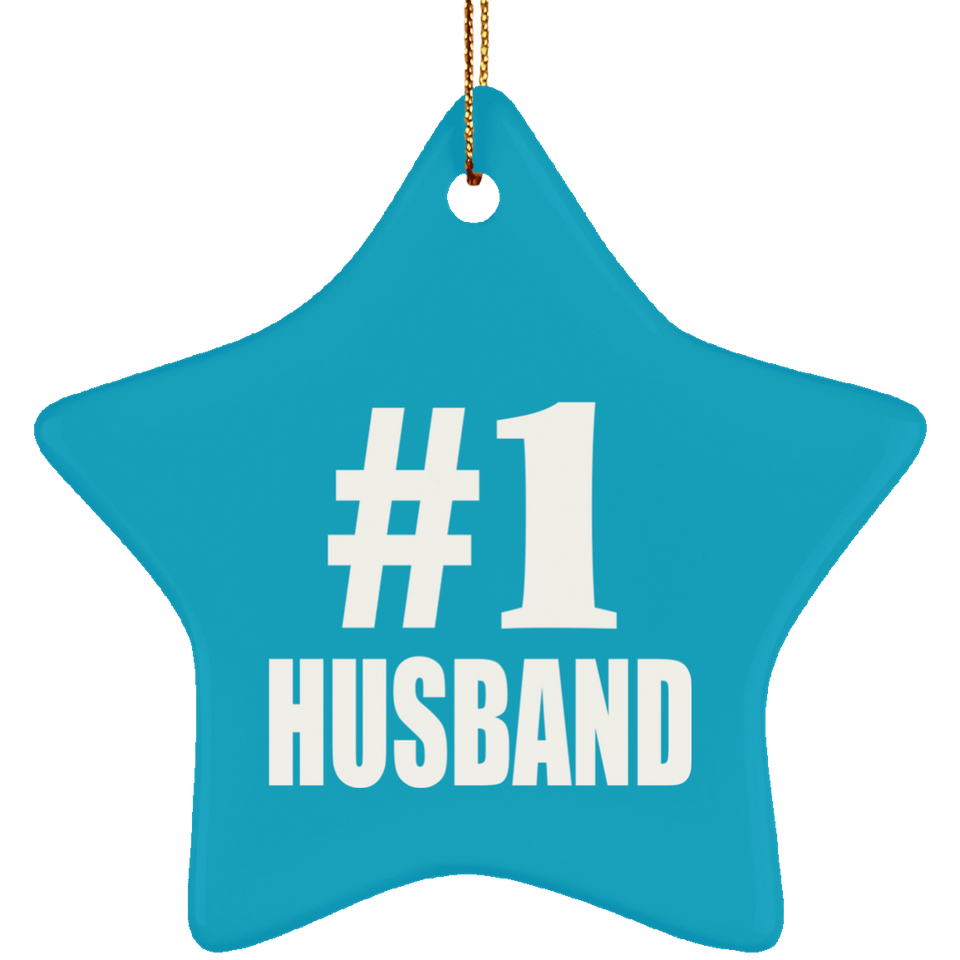 Number One #1 Husband - Star Ornament