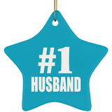 Number One #1 Husband - Star Ornament