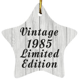 39th Birthday Vintage 1985 Limited Edition - Star Ornament F