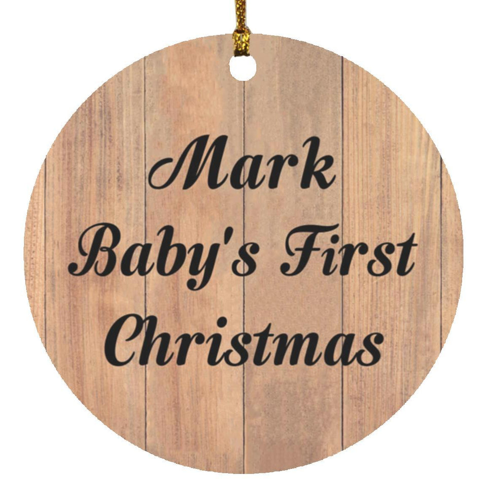Mark Baby's First Christmas - Circle Ornament C