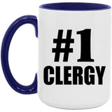 Number One #1 Clergy - 15oz Accent Mug Purple