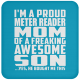 Proud Meter Reader Mom Of Awesome Son - Drink Coaster