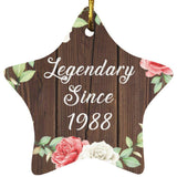 36th Birthday Legendary Since 1988 - Star Ornament A