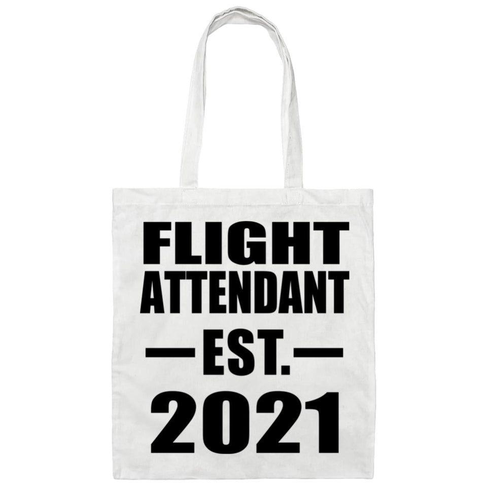 Flight Attendant Established EST. 2021 - Tote Bag White