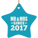 7th Anniversary Mr & Mrs Since 2017 - Star Ornament