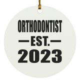 Orthodontist Established EST. 2023 - Circle Ornament