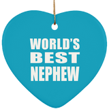 World's Best Nephew - Heart Ornament