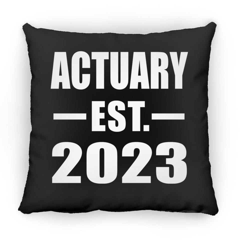 Actuary Established EST. 2023 - Throw Pillow Black