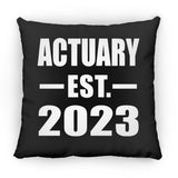 Actuary Established EST. 2023 - Throw Pillow Black
