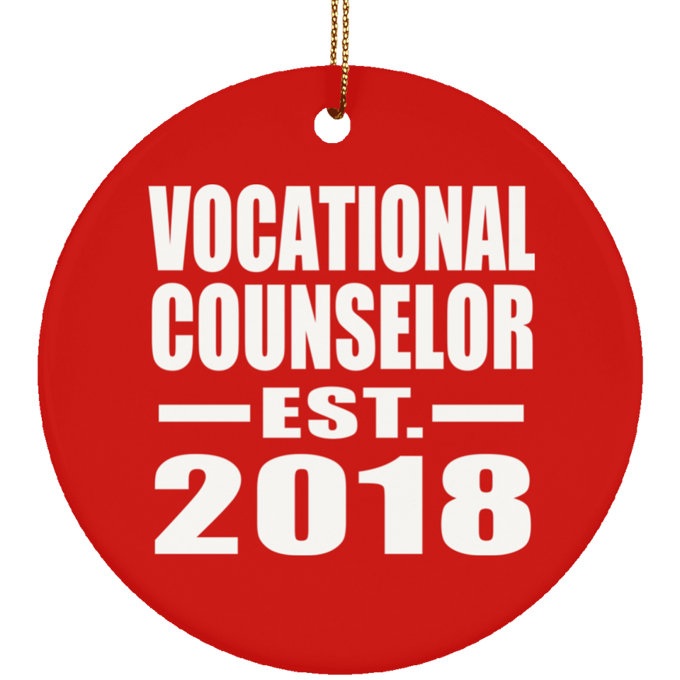 Vocational Counselor Established EST. 2018 - Circle Ornament
