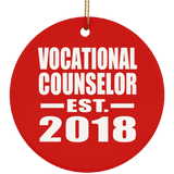 Vocational Counselor Established EST. 2018 - Circle Ornament