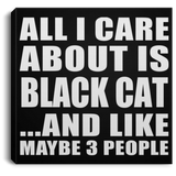 All I Care About Is Black Cat - Canvas Square