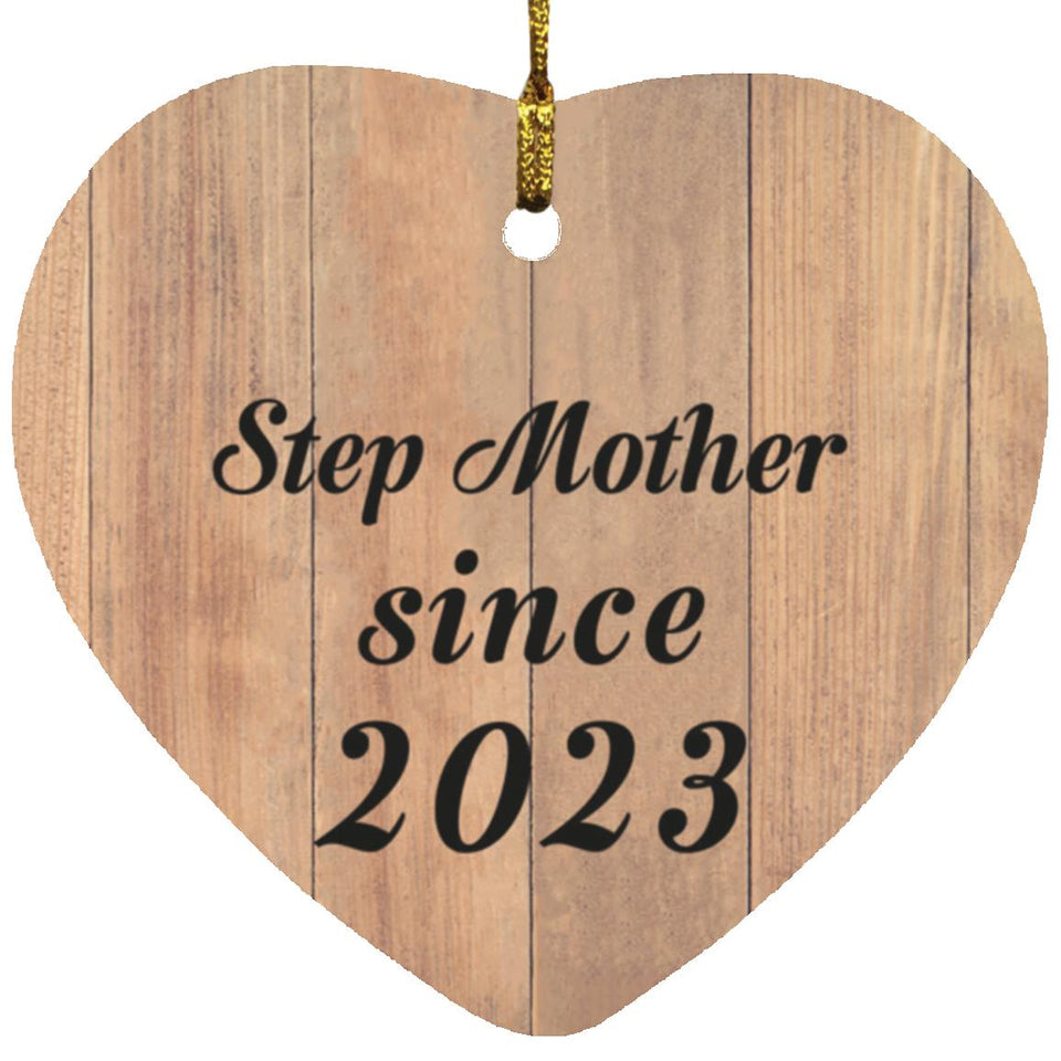 Step Mother Since 2023 - Heart Ornament C
