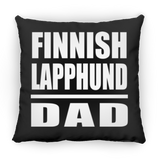 Finnish Lapphund Dad - Throw Pillow Black