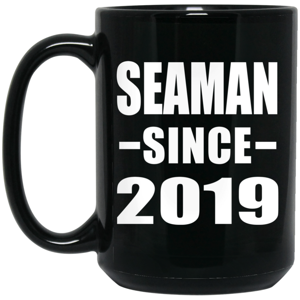 Seaman Since 2019 - 15oz Coffee Mug Black