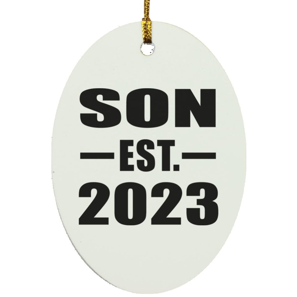 Son Established EST. 2023 - Oval Ornament