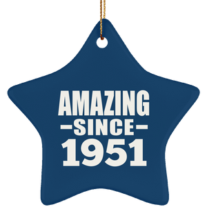 73rd Birthday Amazing Since 1951 - Star Ornament