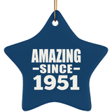 73rd Birthday Amazing Since 1951 - Star Ornament