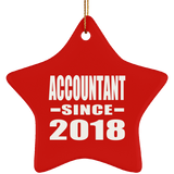 Accountant Since 2018 - Star Ornament