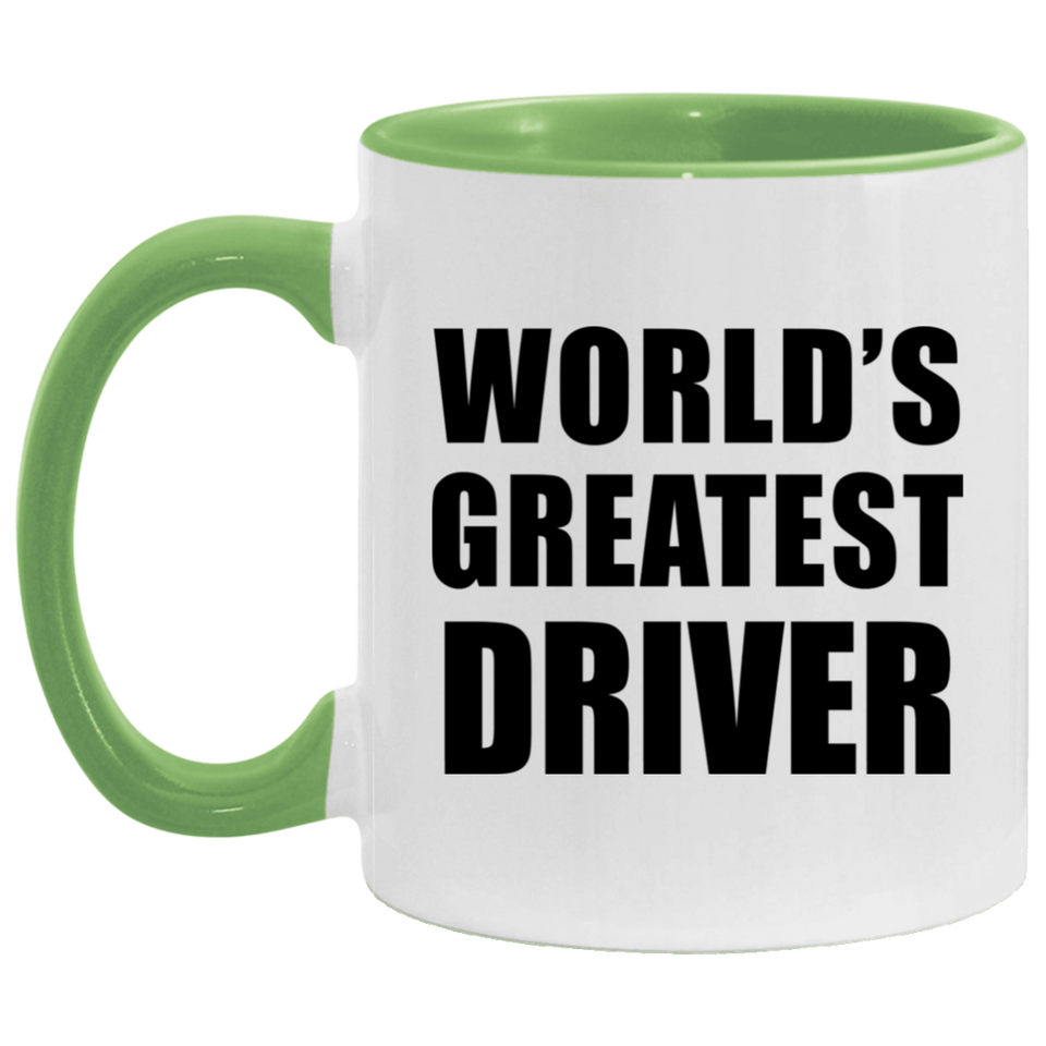 World's Greatest Driver - 11oz Accent Mug Green
