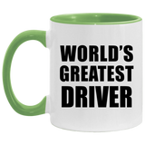 World's Greatest Driver - 11oz Accent Mug Green