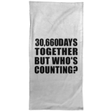 84th Anniversary 30,660 Days Together But Who's Counting - Hand Towel