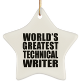 World's Greatest Technical Writer - Star Ornament