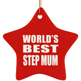 World's Best Step Mum - Star Ornament