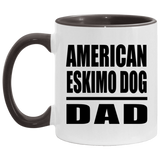 American Eskimo Dog Dad - 11oz Accent Mug Black