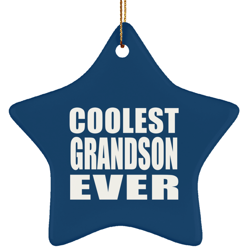 Coolest Grandson Ever - Star Ornament