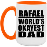 Rafael World's Okayest Dad - 15oz Accent Mug Orange