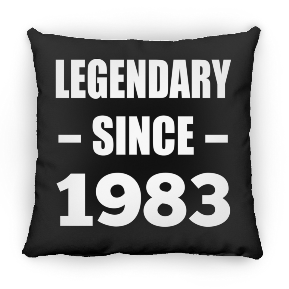 41st Birthday Legendary Since 1983 - Throw Pillow Black