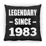 41st Birthday Legendary Since 1983 - Throw Pillow Black