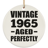 59th Birthday Vintage 1965 Aged Perfectly - Circle Ornament