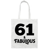 61st Birthday 61 & Fabulous - Tote Bag White