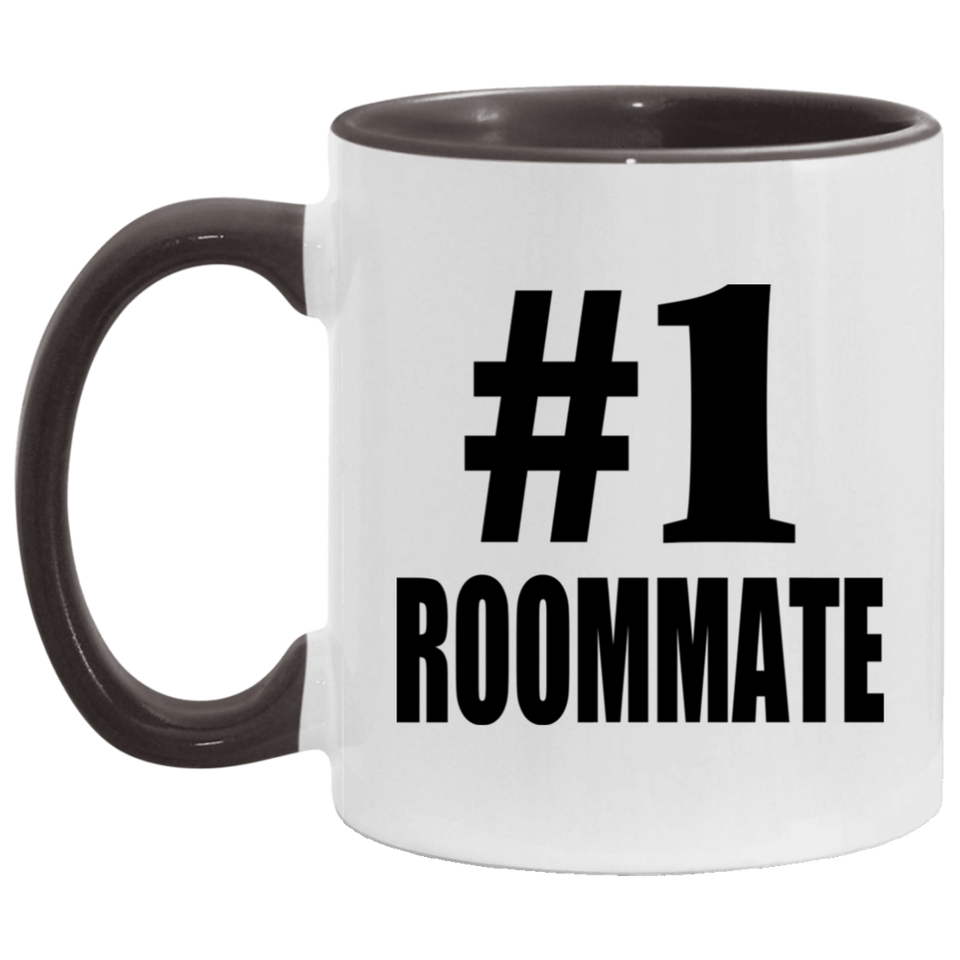 Number One #1 Roommate - 11oz Accent Mug Black