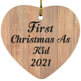 First Christmas As Kid 2021 - Heart Ornament C