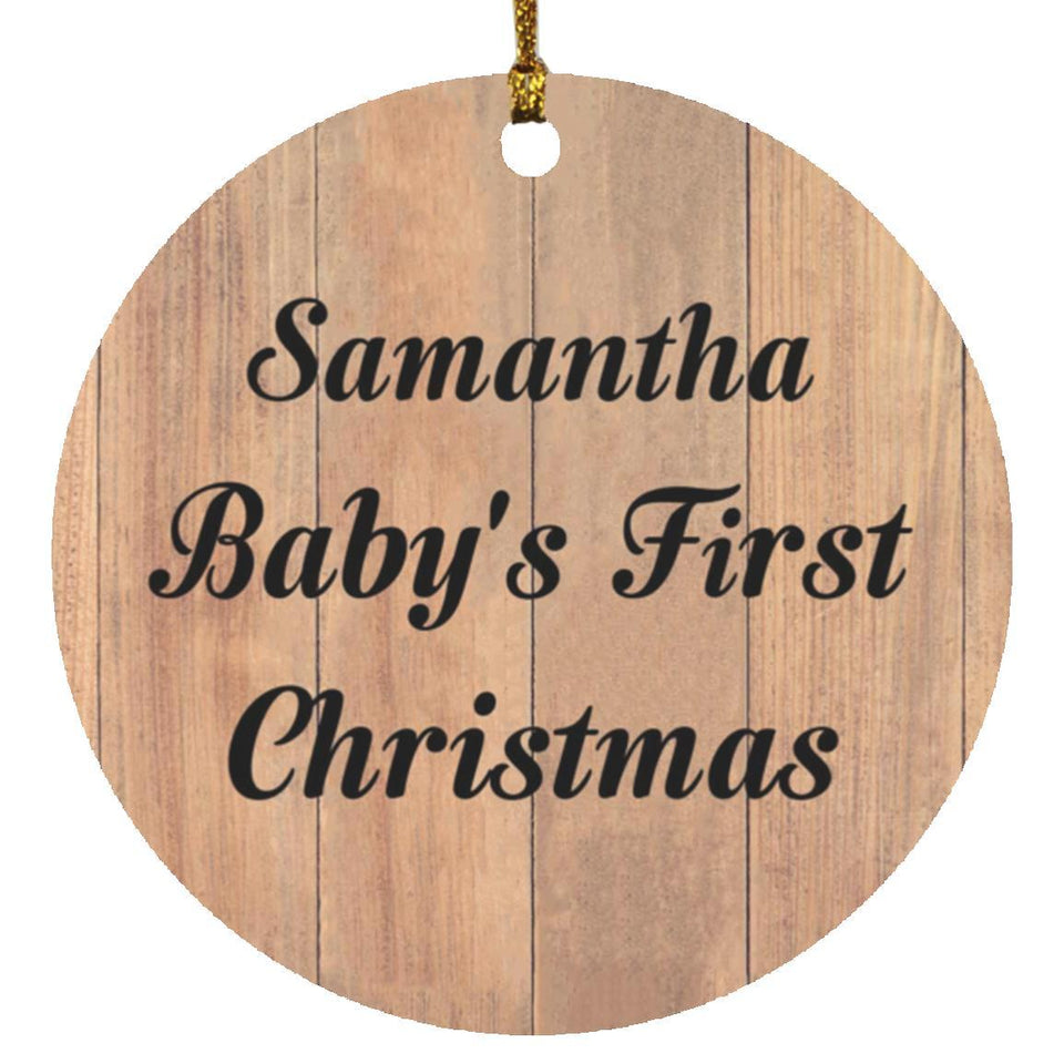 Samantha Baby's First Christmas - Circle Ornament C