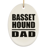 Basset Hound Dad - Oval Ornament