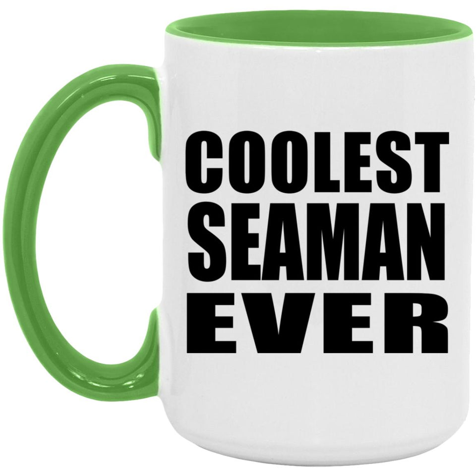 Coolest Seaman Ever - 15oz Accent Mug Green