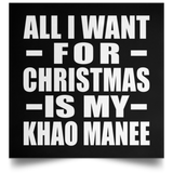 All I Want For Christmas Is My Khao Manee - Poster Square