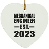 Mechanical Engineer Established EST. 2023 - Heart Ornament