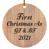 First Christmas As Gf & Bf 2021 - Circle Ornament C