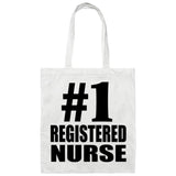 Number One #1 Registered Nurse - Tote Bag White