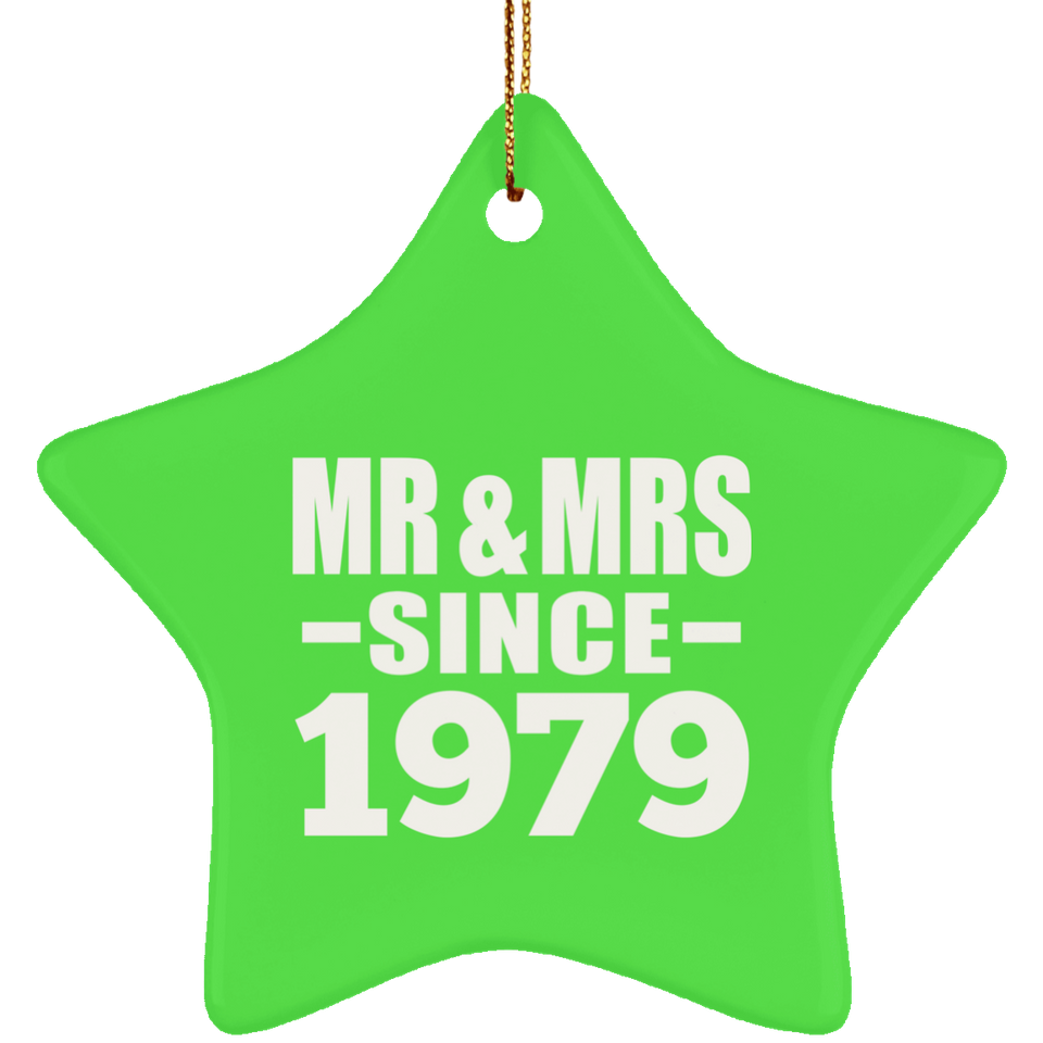 45th Anniversary Mr & Mrs Since 1979 - Star Ornament