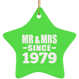 45th Anniversary Mr & Mrs Since 1979 - Star Ornament