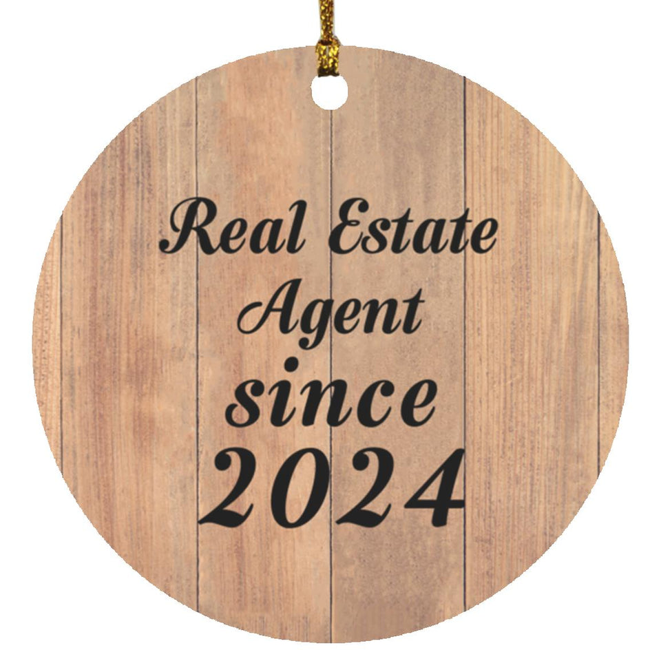 Real Estate Agent Since 2024 - Circle Ornament C